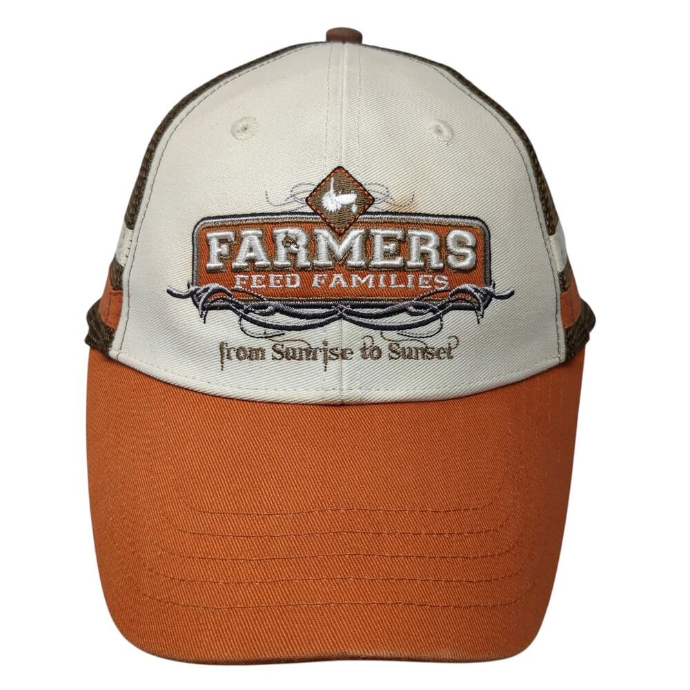 Farmers Feed Families Strapback Trucker Hat Multicolor One Size Mesh Back